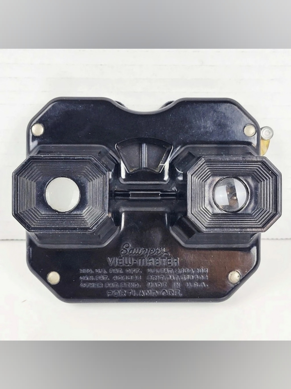 Vtg 40s Sawyer's View-Master Model C Black Bakelite Stereo Viewer Stereoscope 3D